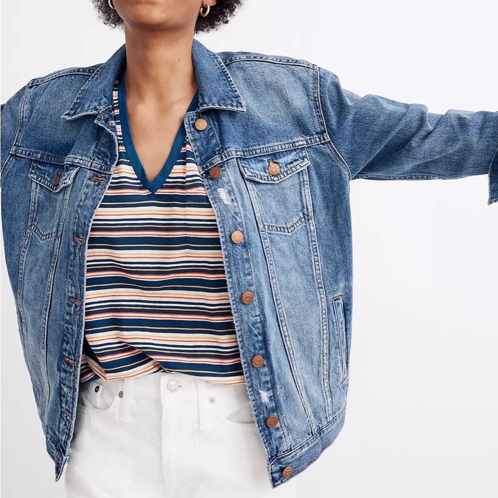 Madewell The Oversized Jean Jacket in Wortham Wash